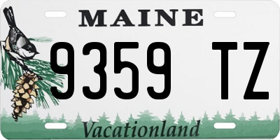 ME license plate 9359TZ