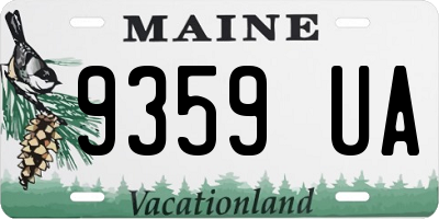 ME license plate 9359UA