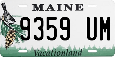 ME license plate 9359UM