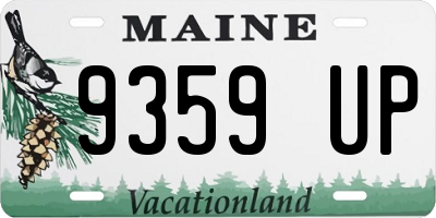 ME license plate 9359UP