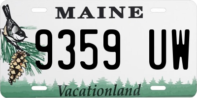 ME license plate 9359UW