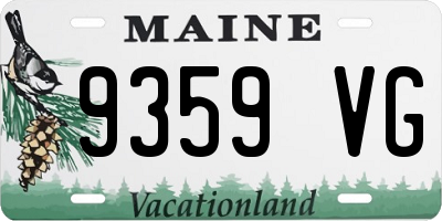 ME license plate 9359VG