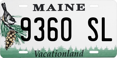 ME license plate 9360SL