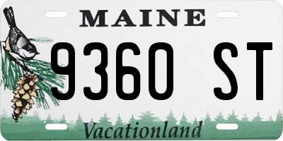 ME license plate 9360ST