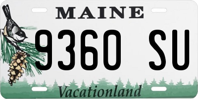 ME license plate 9360SU