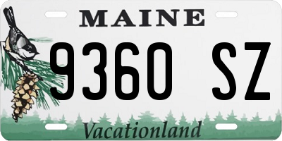 ME license plate 9360SZ