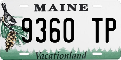 ME license plate 9360TP