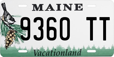 ME license plate 9360TT