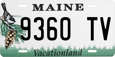 ME license plate 9360TV