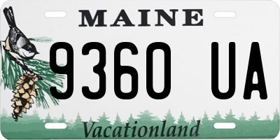 ME license plate 9360UA