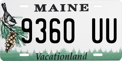 ME license plate 9360UU