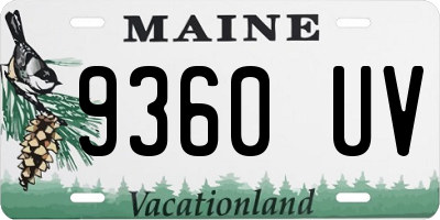 ME license plate 9360UV