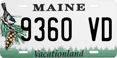 ME license plate 9360VD