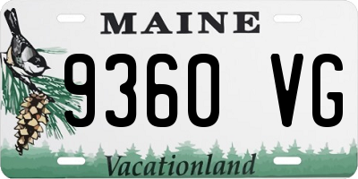 ME license plate 9360VG