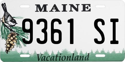 ME license plate 9361SI
