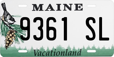 ME license plate 9361SL
