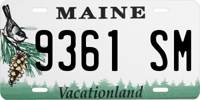 ME license plate 9361SM