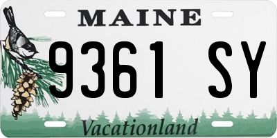 ME license plate 9361SY