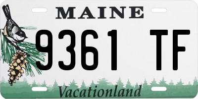 ME license plate 9361TF