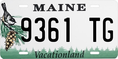 ME license plate 9361TG