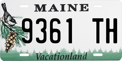ME license plate 9361TH