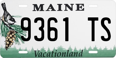 ME license plate 9361TS
