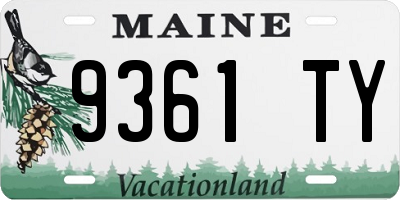 ME license plate 9361TY