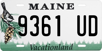 ME license plate 9361UD
