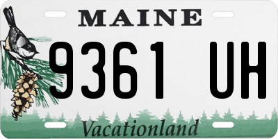 ME license plate 9361UH