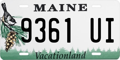 ME license plate 9361UI