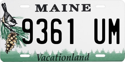 ME license plate 9361UM