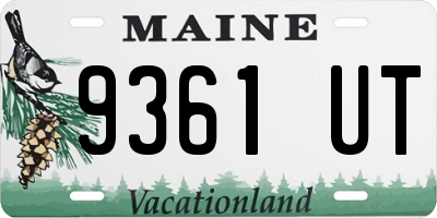 ME license plate 9361UT