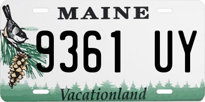 ME license plate 9361UY