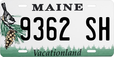 ME license plate 9362SH