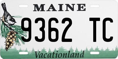 ME license plate 9362TC