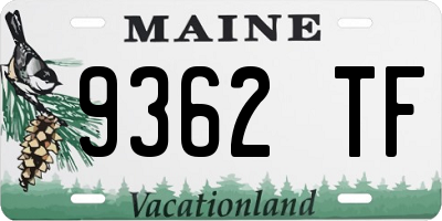 ME license plate 9362TF