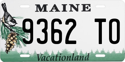 ME license plate 9362TO