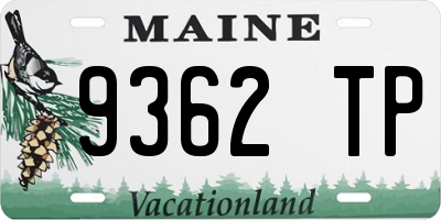 ME license plate 9362TP