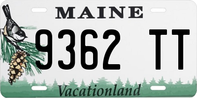 ME license plate 9362TT