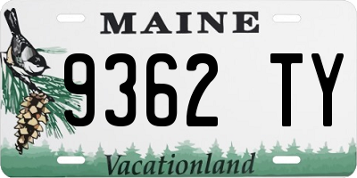 ME license plate 9362TY