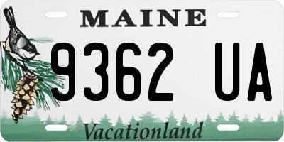 ME license plate 9362UA