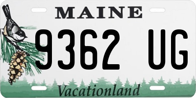 ME license plate 9362UG