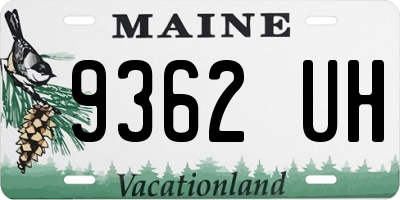 ME license plate 9362UH