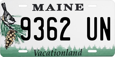 ME license plate 9362UN