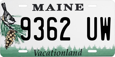 ME license plate 9362UW