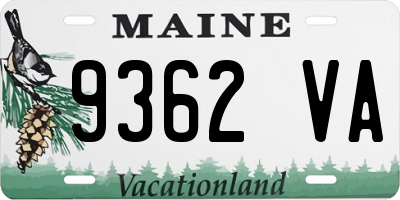 ME license plate 9362VA
