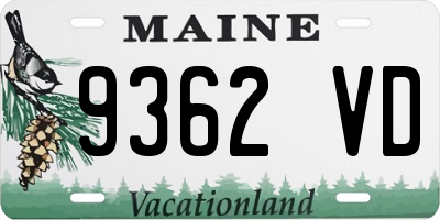 ME license plate 9362VD
