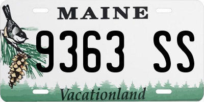 ME license plate 9363SS