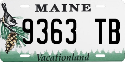 ME license plate 9363TB