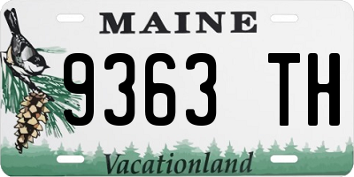ME license plate 9363TH